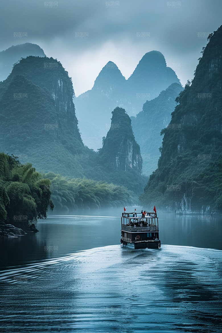 桂林山水阳朔唯美摄影图