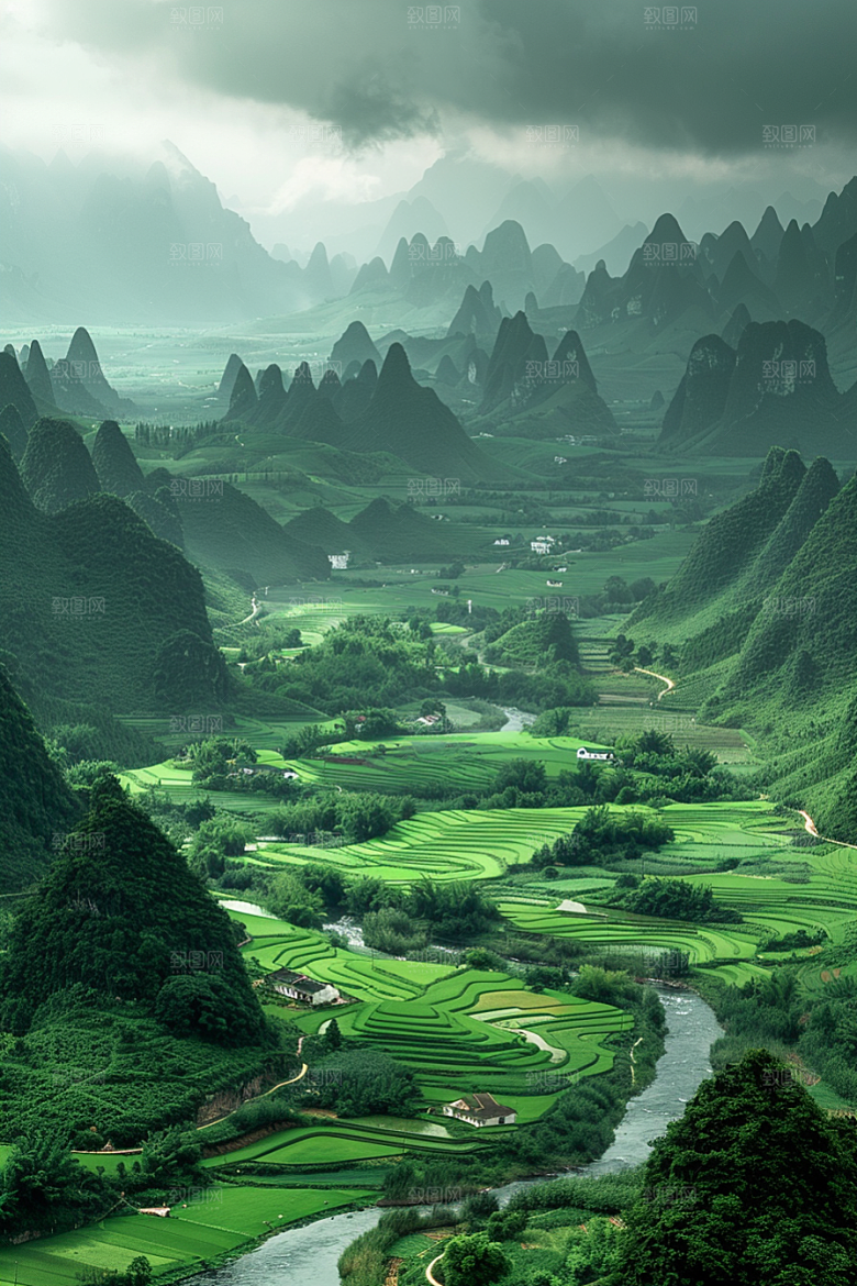 桂林山水河流精致摄影图