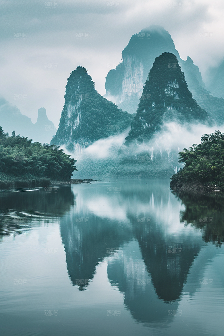 桂林山水精致唯美摄影图