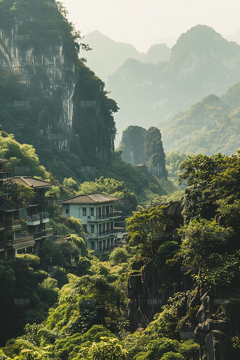 桂林山水广西大气摄影图