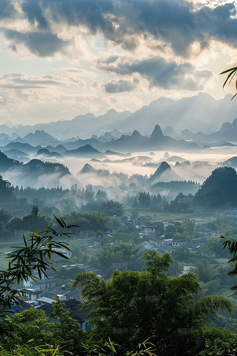 桂林山水唯美旅游摄影图