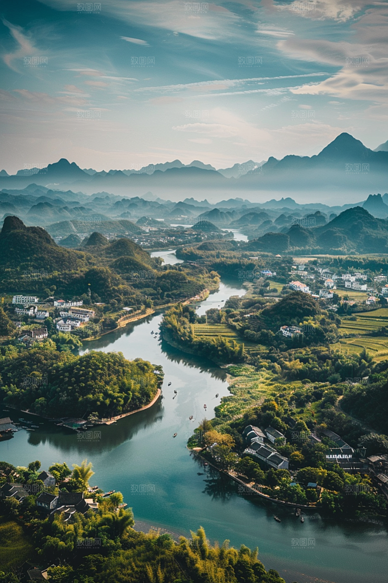 桂林山水风光广西摄影图