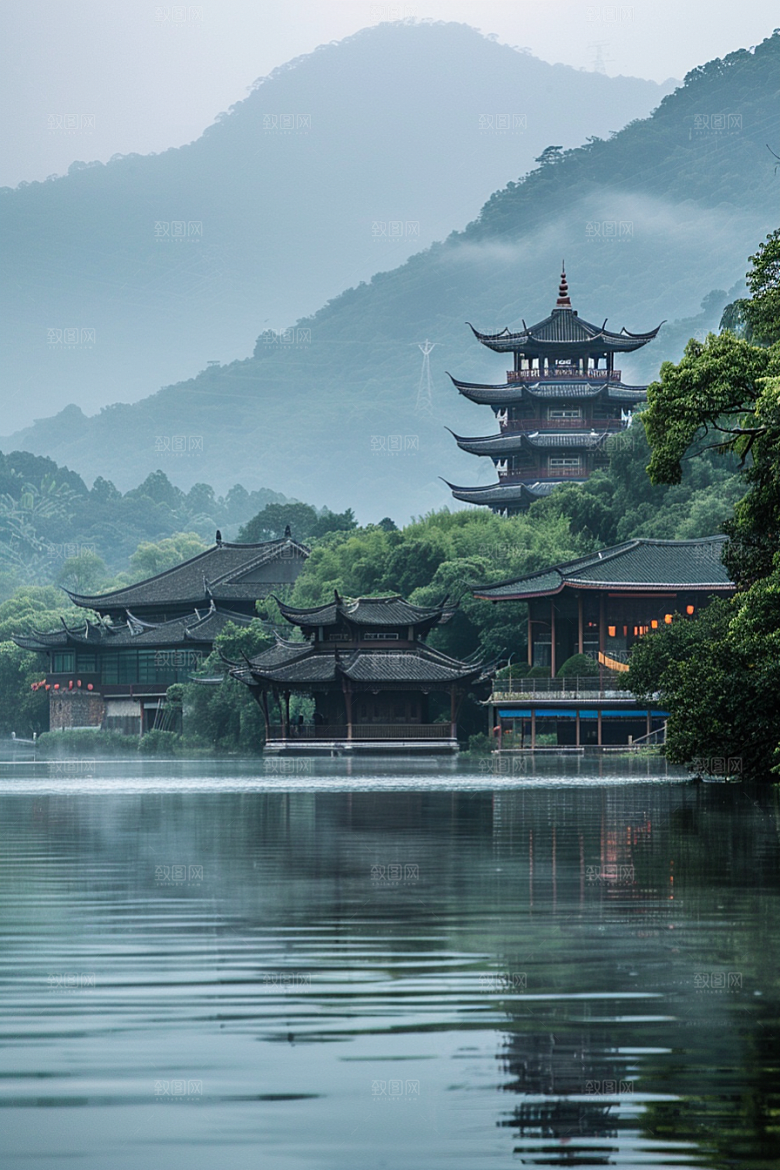 桂林山水广西阳朔摄影图