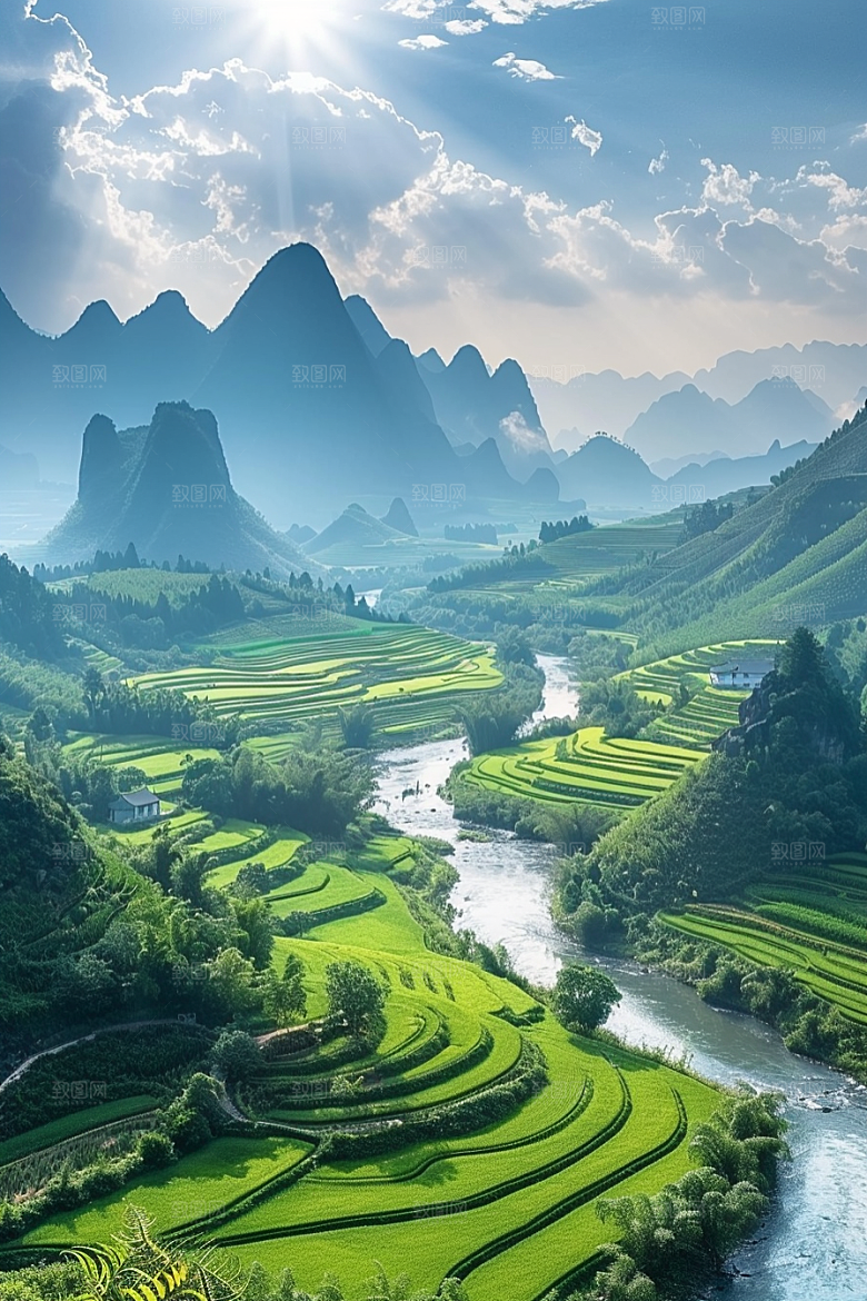 桂林山水风光高清摄影图