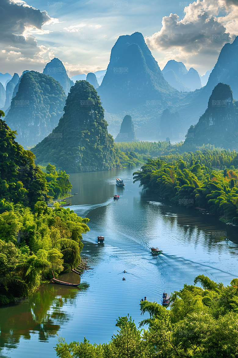 桂林山水旅行高清摄影图