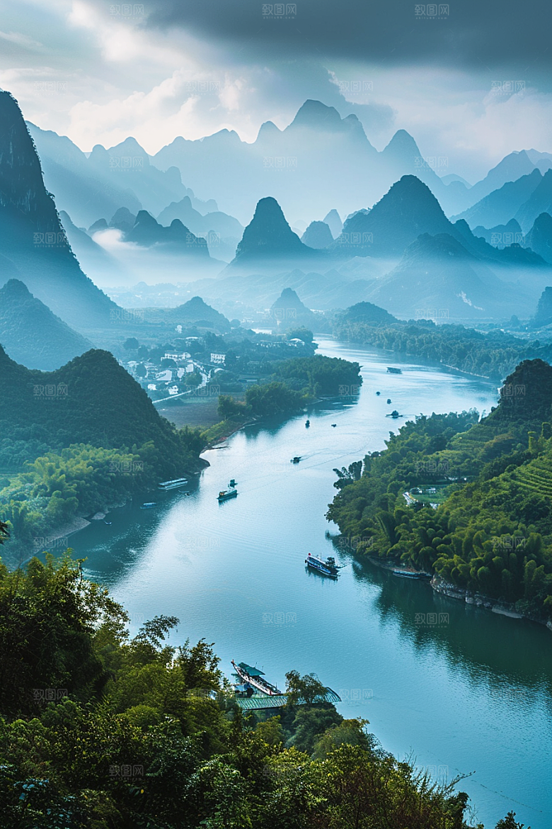 桂林山水大气旅行摄影图