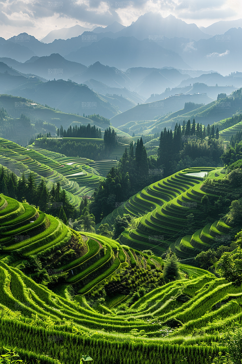 桂林山水自然喀斯特地貌摄影图