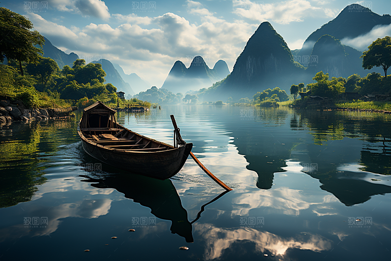 桂林山水旅游精致摄影图