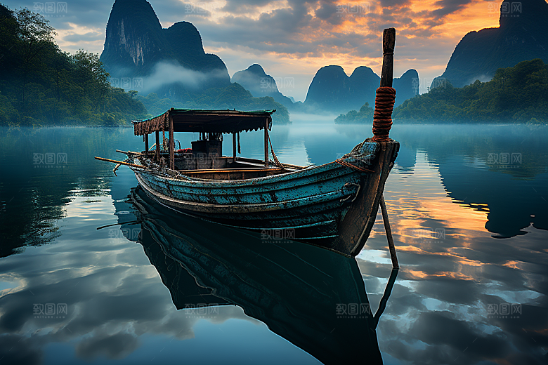 桂林山水旅行唯美摄影图