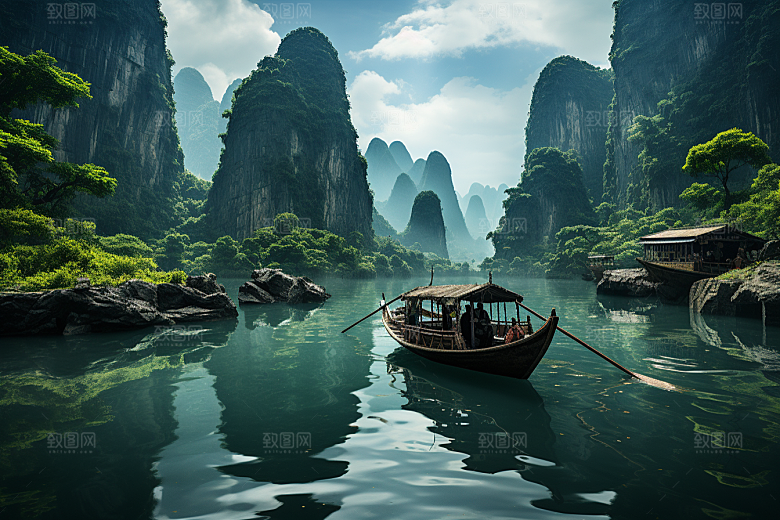 桂林山水阳朔旅游摄影图