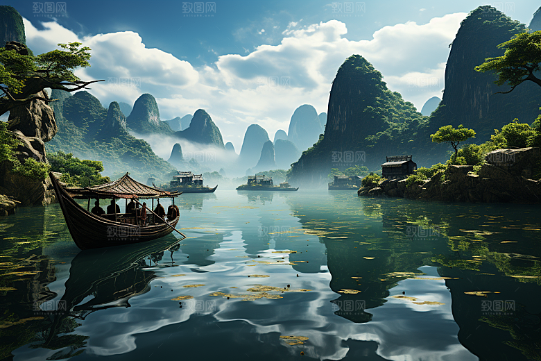 桂林山水唯美风光摄影图