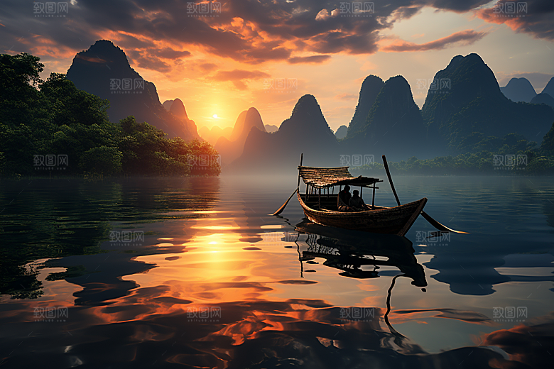 桂林山水广西唯美摄影图