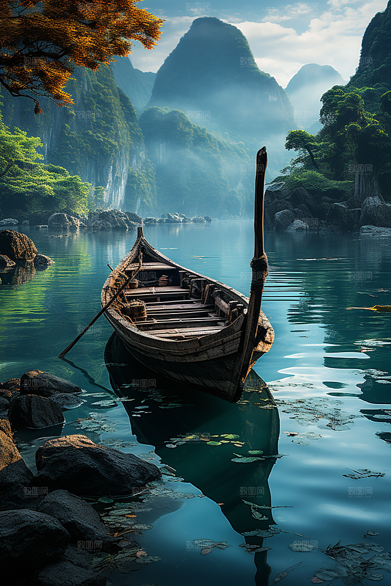 桂林山水阳朔风光摄影图
