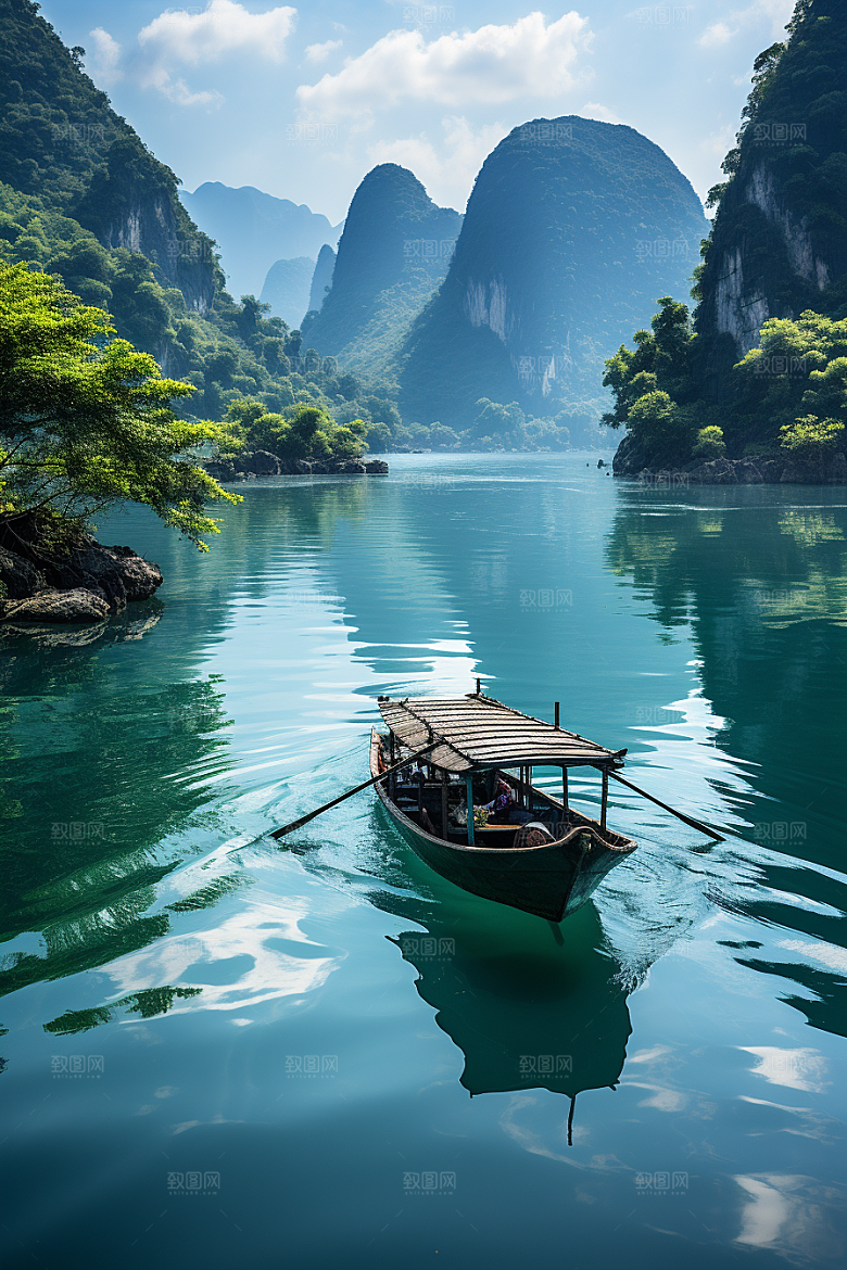 桂林山水自然旅游摄影图