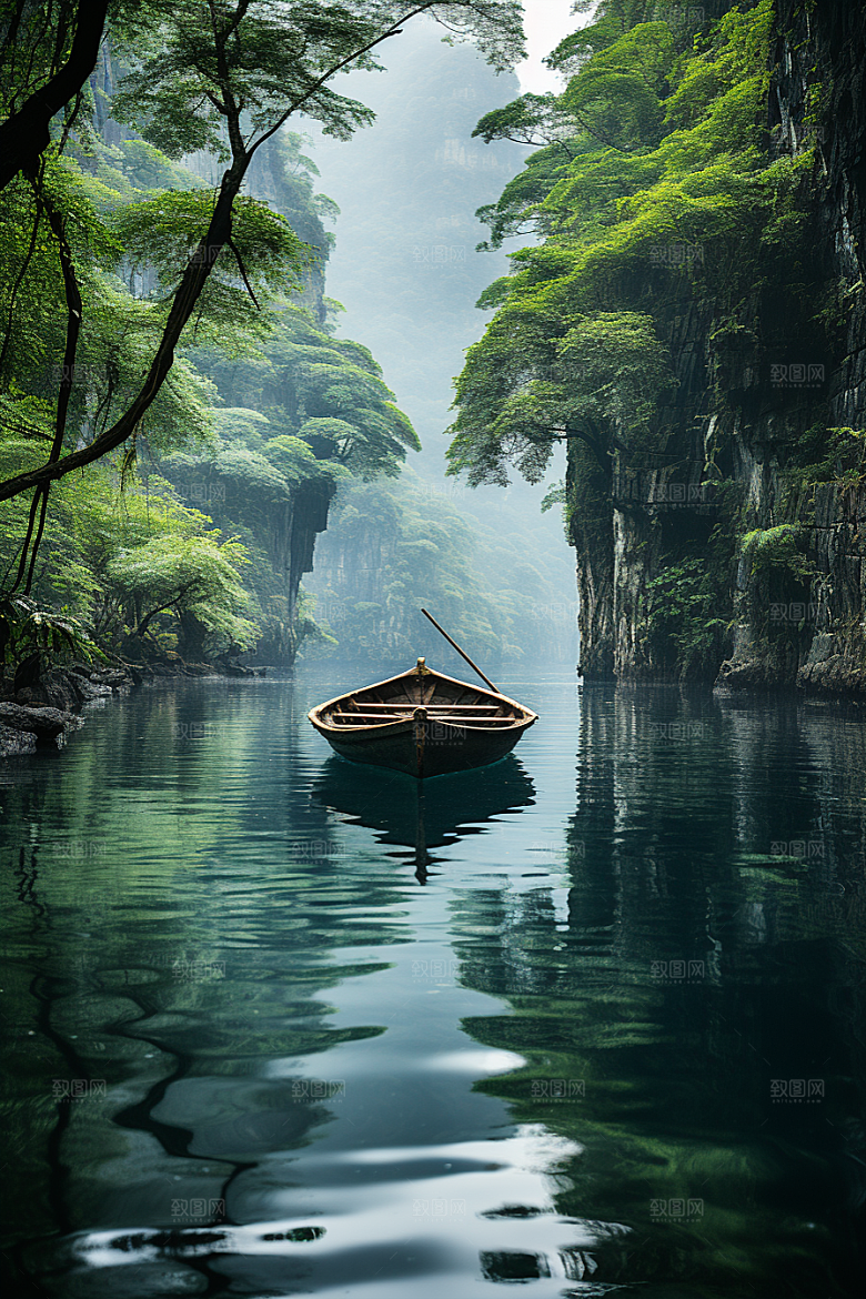 桂林山水喀斯特地貌旅游摄影图