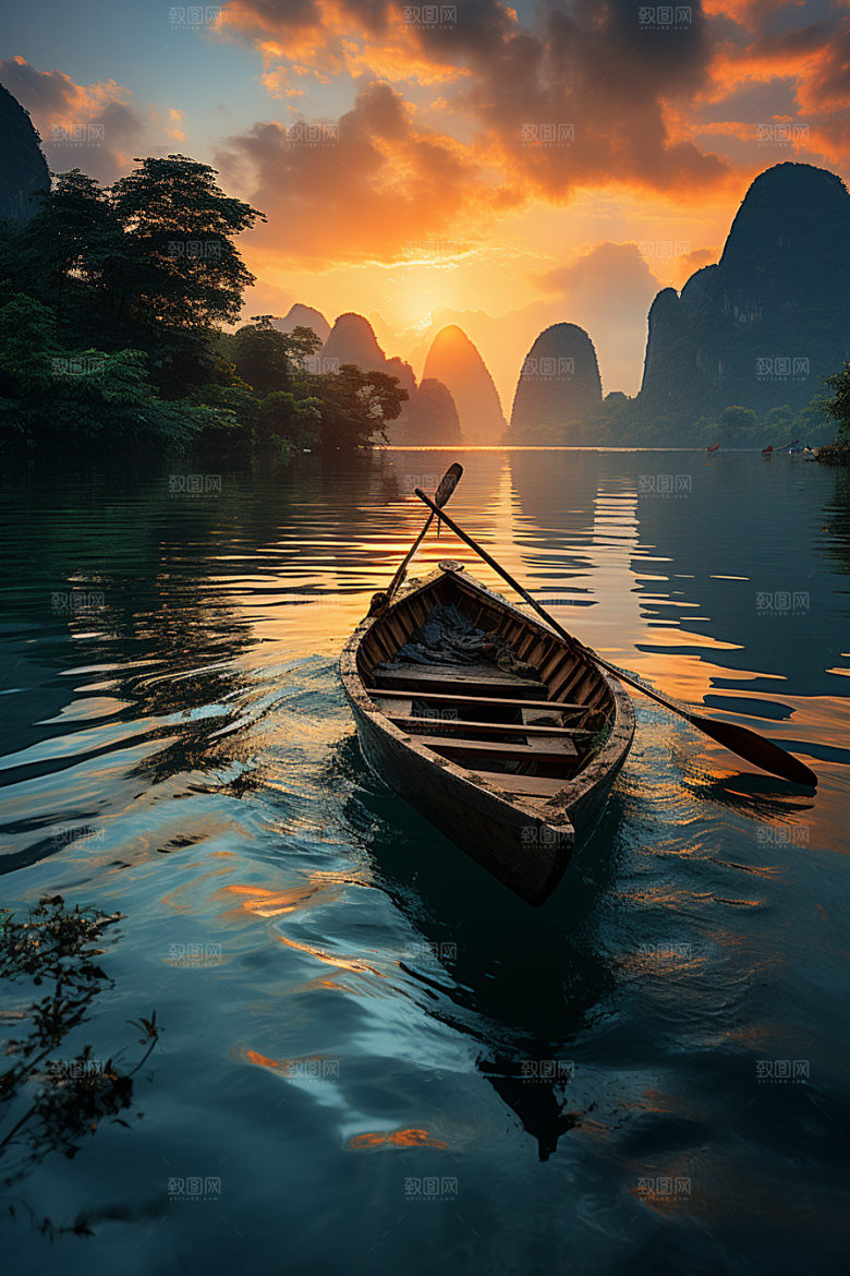 桂林山水广西旅行摄影图