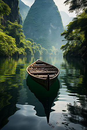 桂林山水旅行大气摄影图