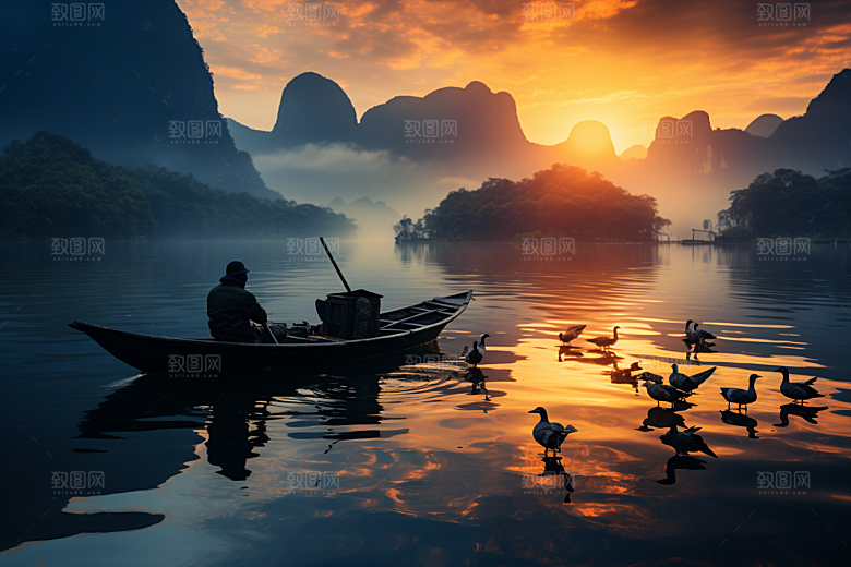 桂林山水旅游山川摄影图