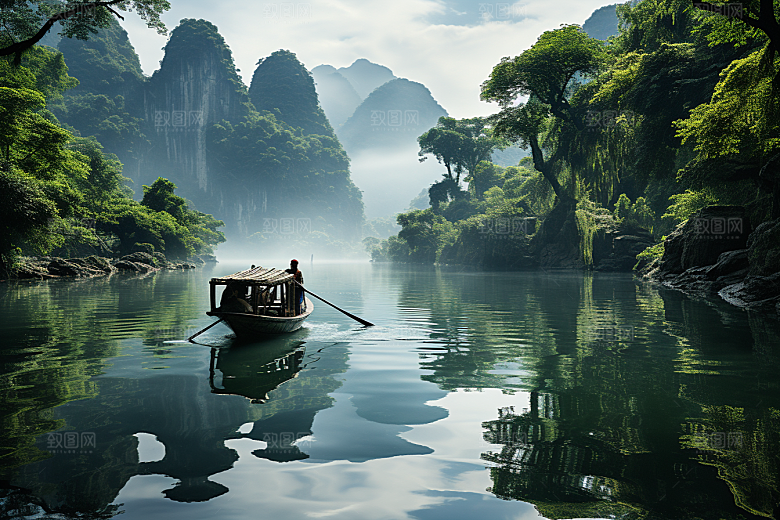 桂林山水唯美自然摄影图