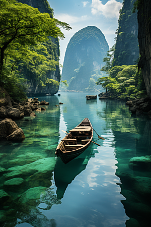 桂林山水自然阳朔摄影图