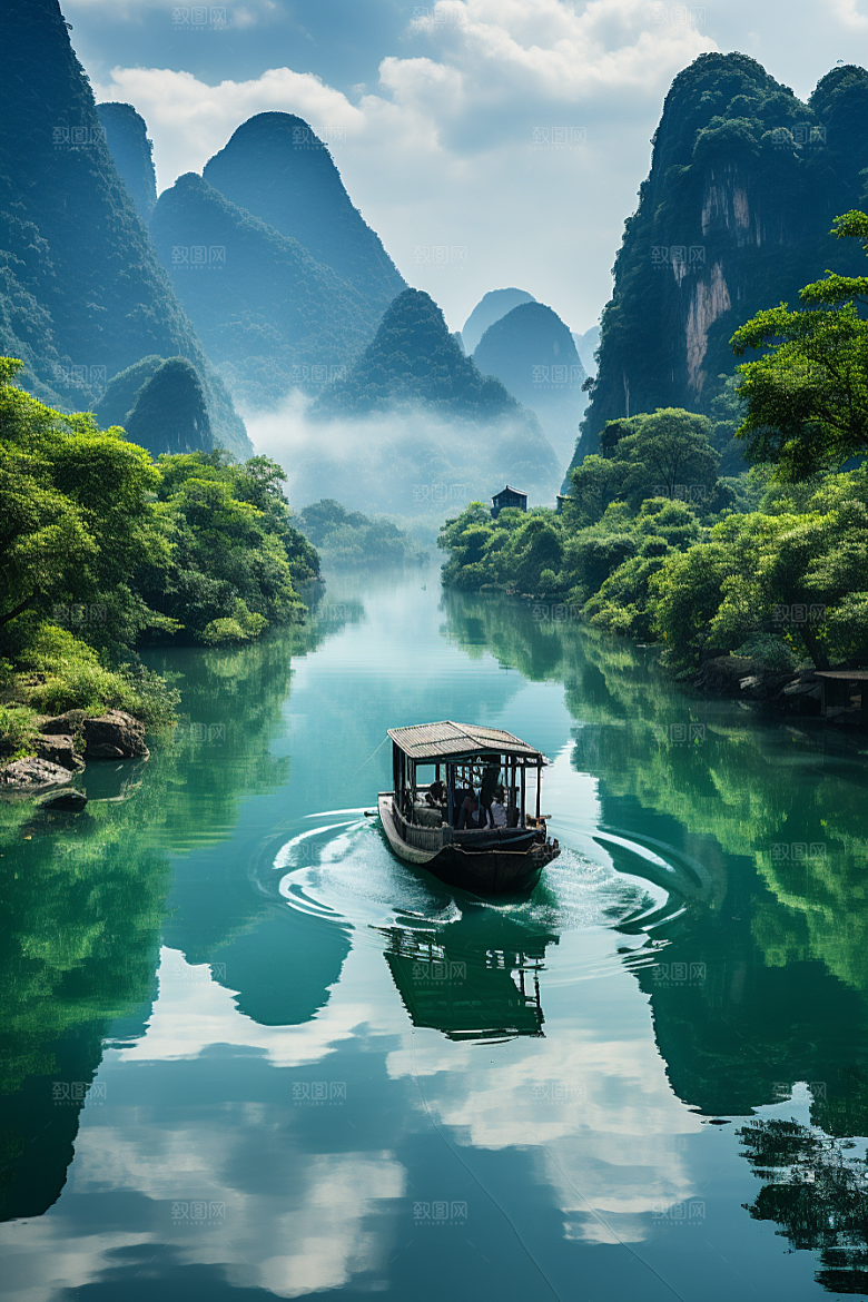 桂林山水旅游风光摄影图