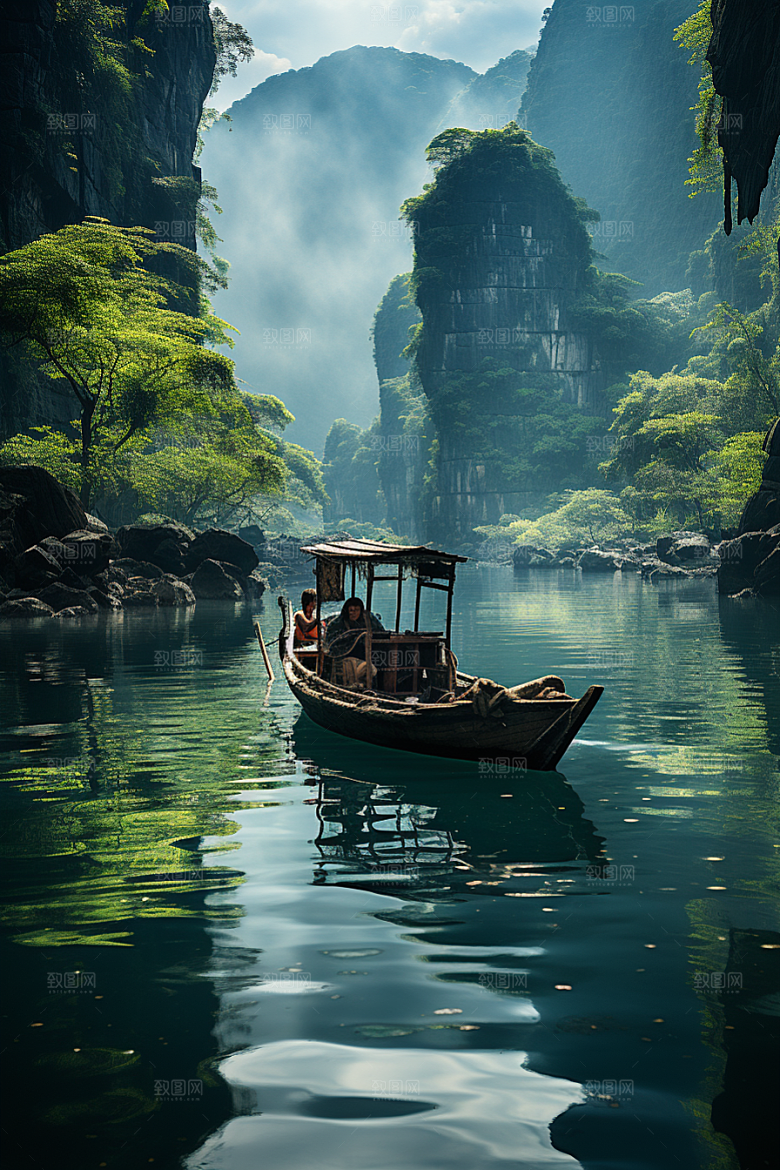 桂林山水精致旅行摄影图
