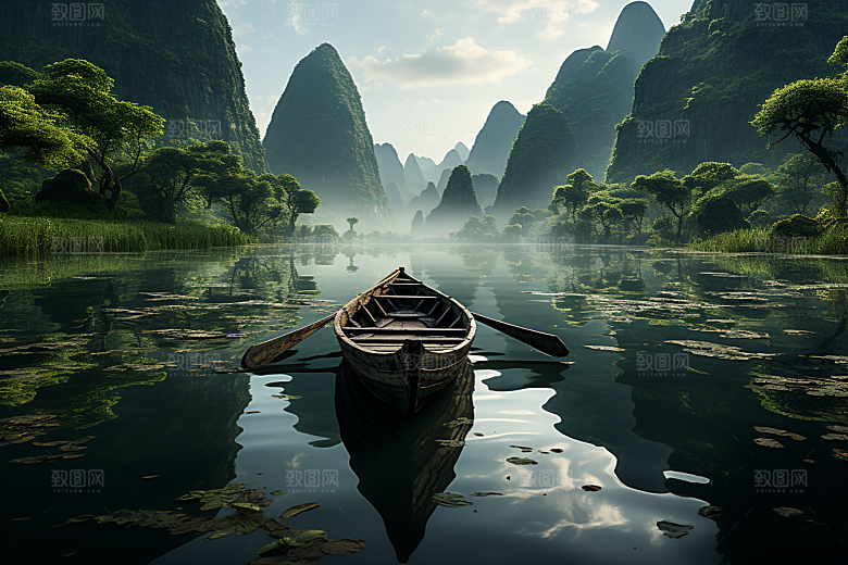 桂林山水旅游精致摄影图