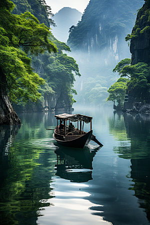 桂林山水广西喀斯特地貌摄影图