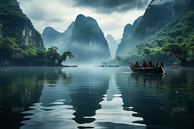 桂林山水自然旅行摄影图