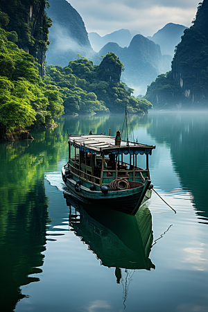 桂林山水旅行大气摄影图