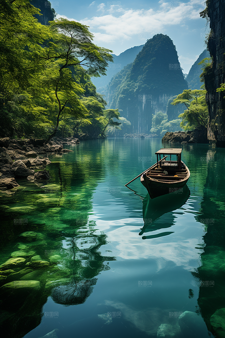 桂林山水阳朔旅行摄影图