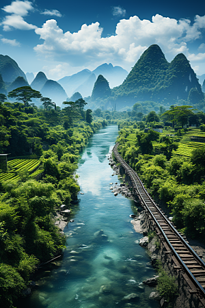 桂林山水高清精致摄影图