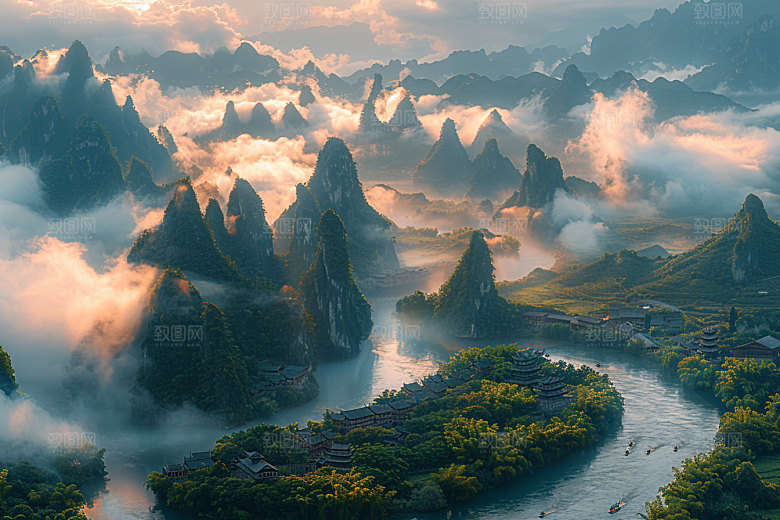 桂林山水精致大气摄影图