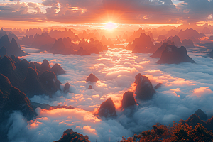 桂林山水山川漓江摄影图