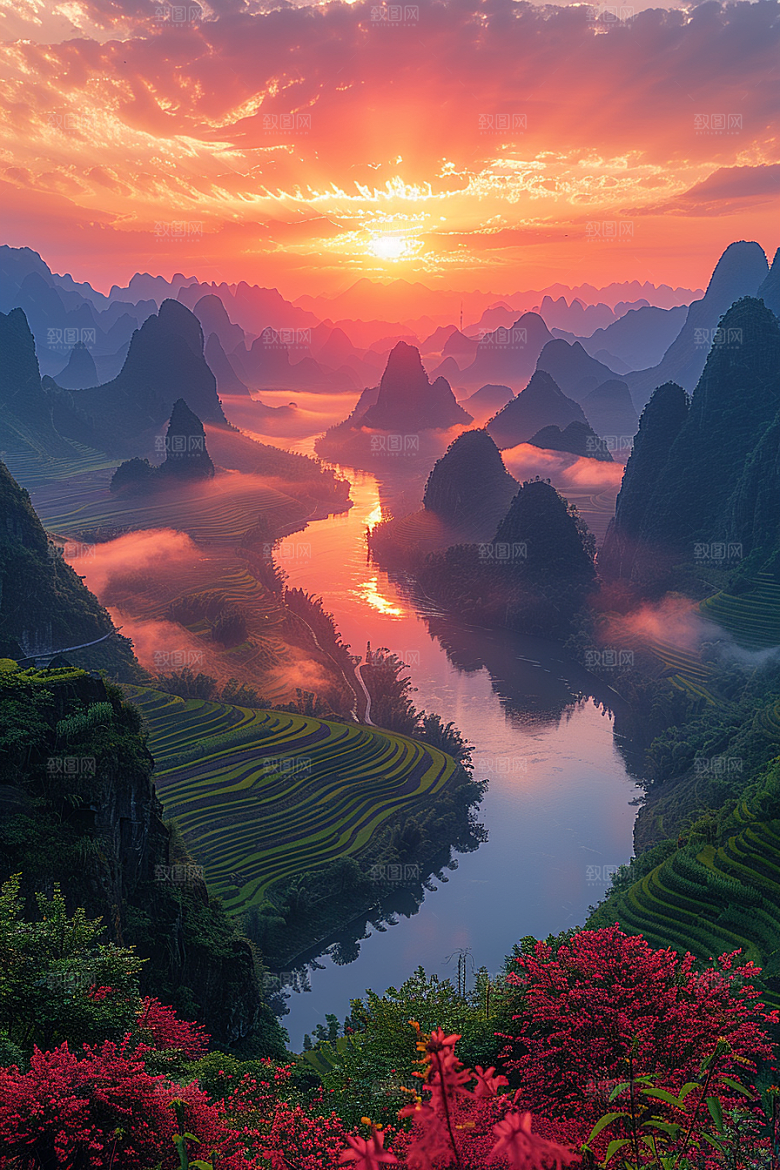 桂林山水旅游唯美摄影图