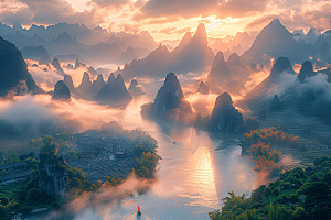 桂林山水高清旅游摄影图