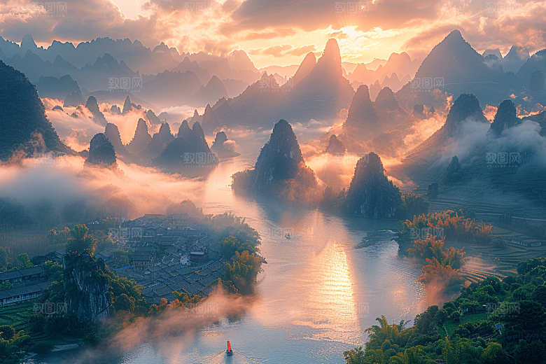 桂林山水高清旅游摄影图