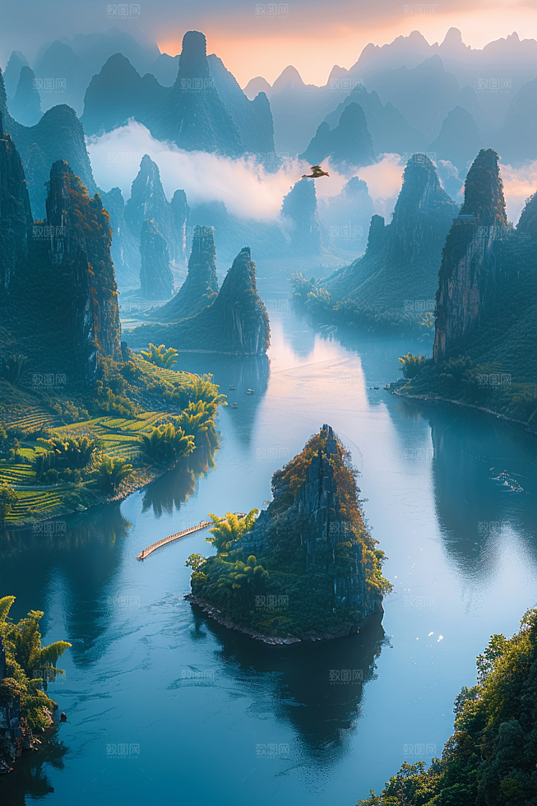桂林山水精致大气摄影图