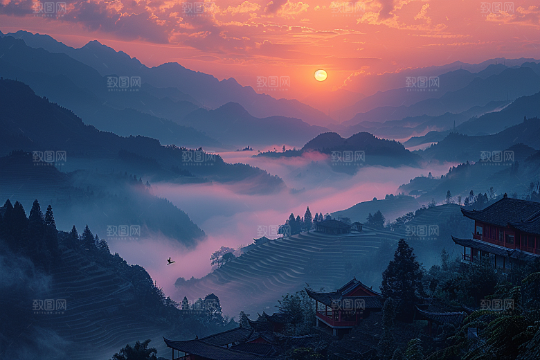 桂林山水自然旅行摄影图