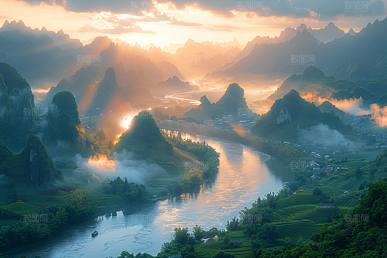 桂林山水自然高清摄影图
