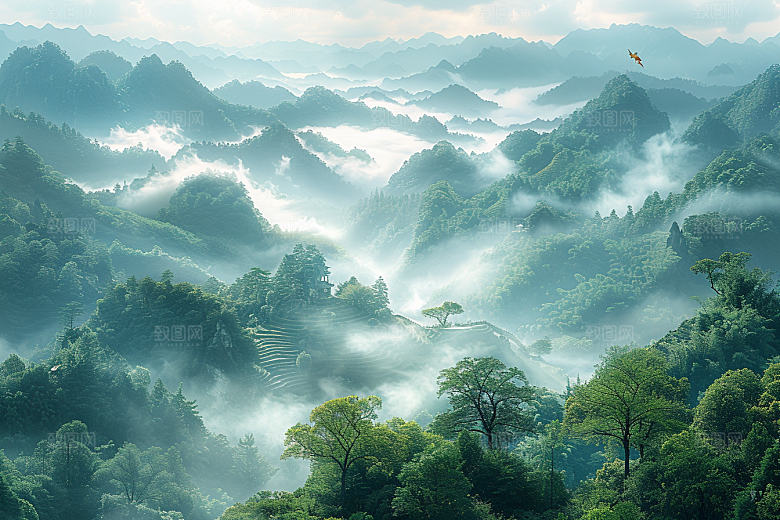桂林山水高清喀斯特地貌摄影图