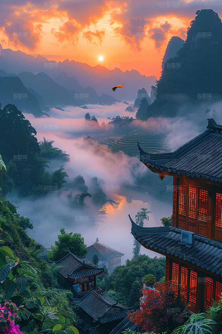 桂林山水大气广西摄影图