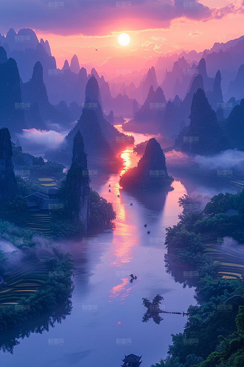 桂林山水广西风光摄影图
