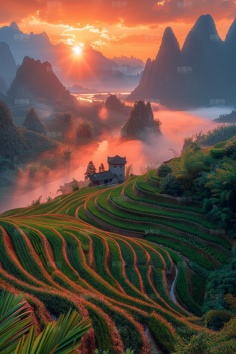 桂林山水河流精致摄影图