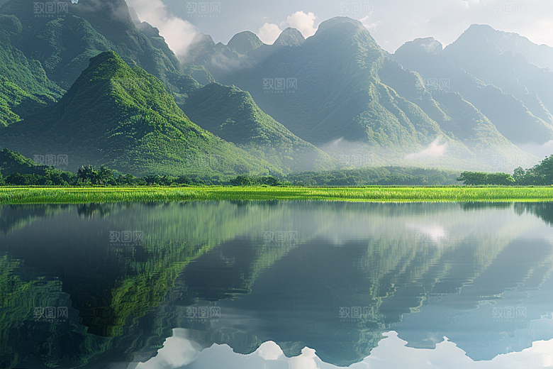 桂林山水大气旅游摄影图