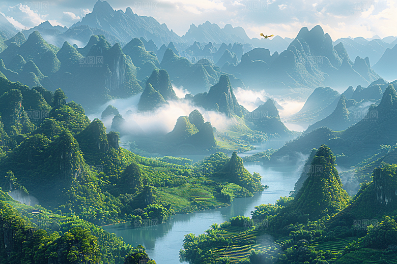 桂林山水山川风光摄影图