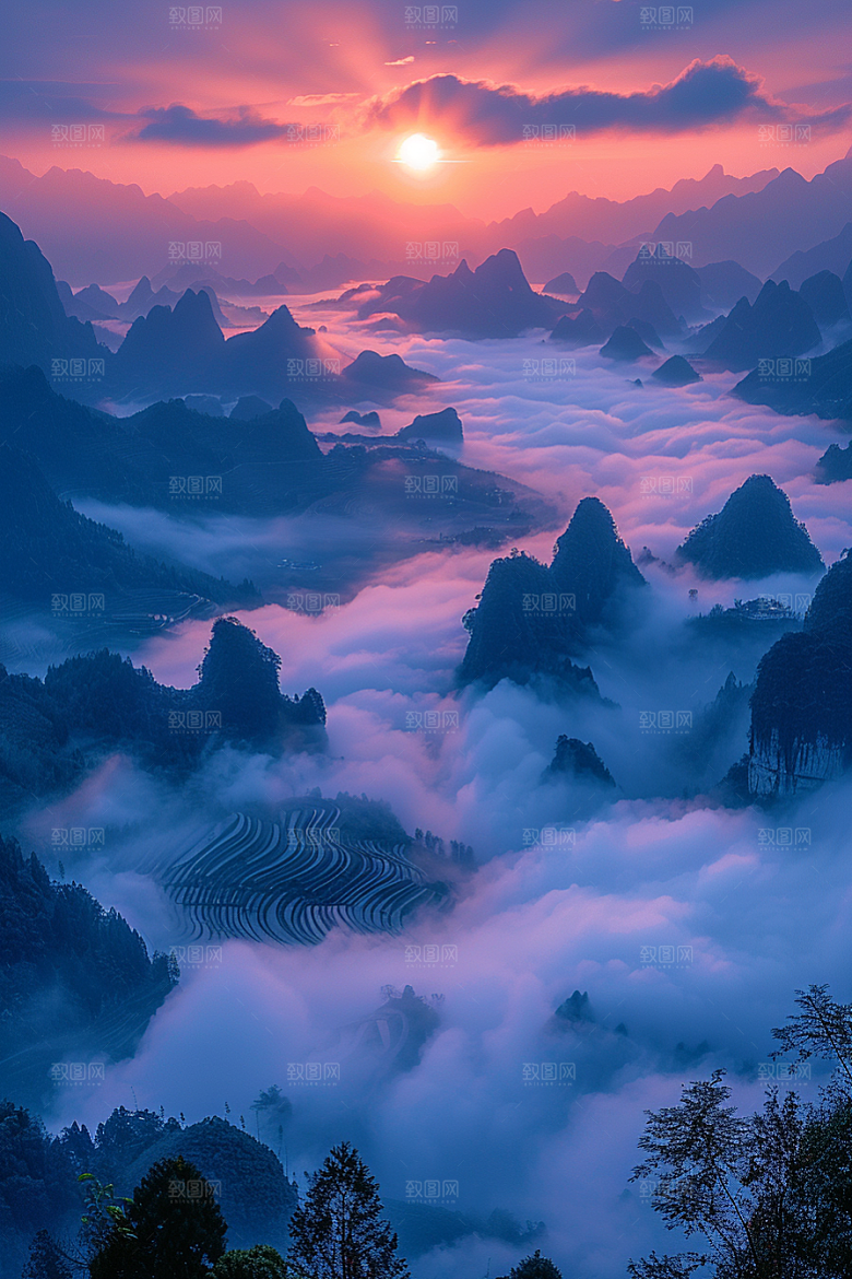 桂林山水漓江精致摄影图