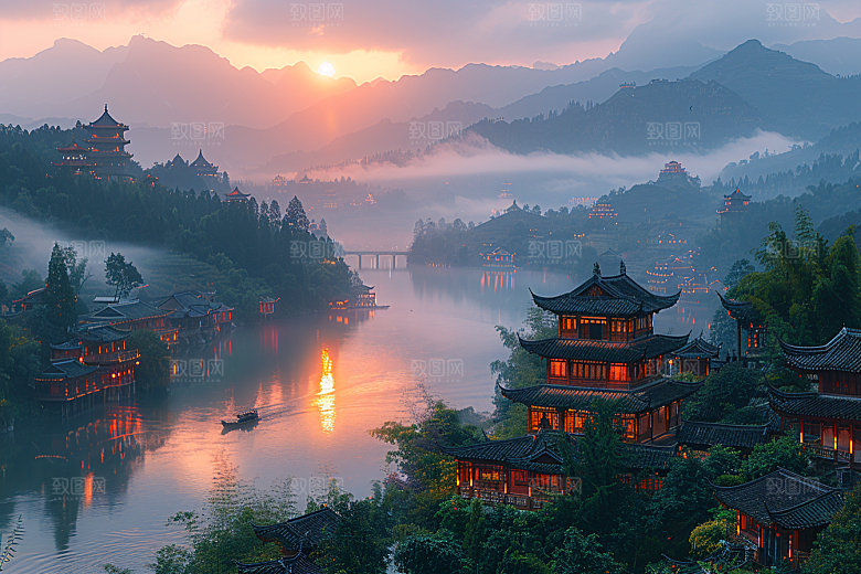 桂林山水广西精致摄影图