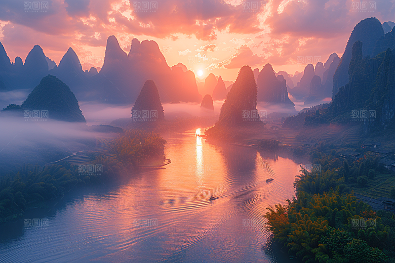 桂林山水精致唯美摄影图
