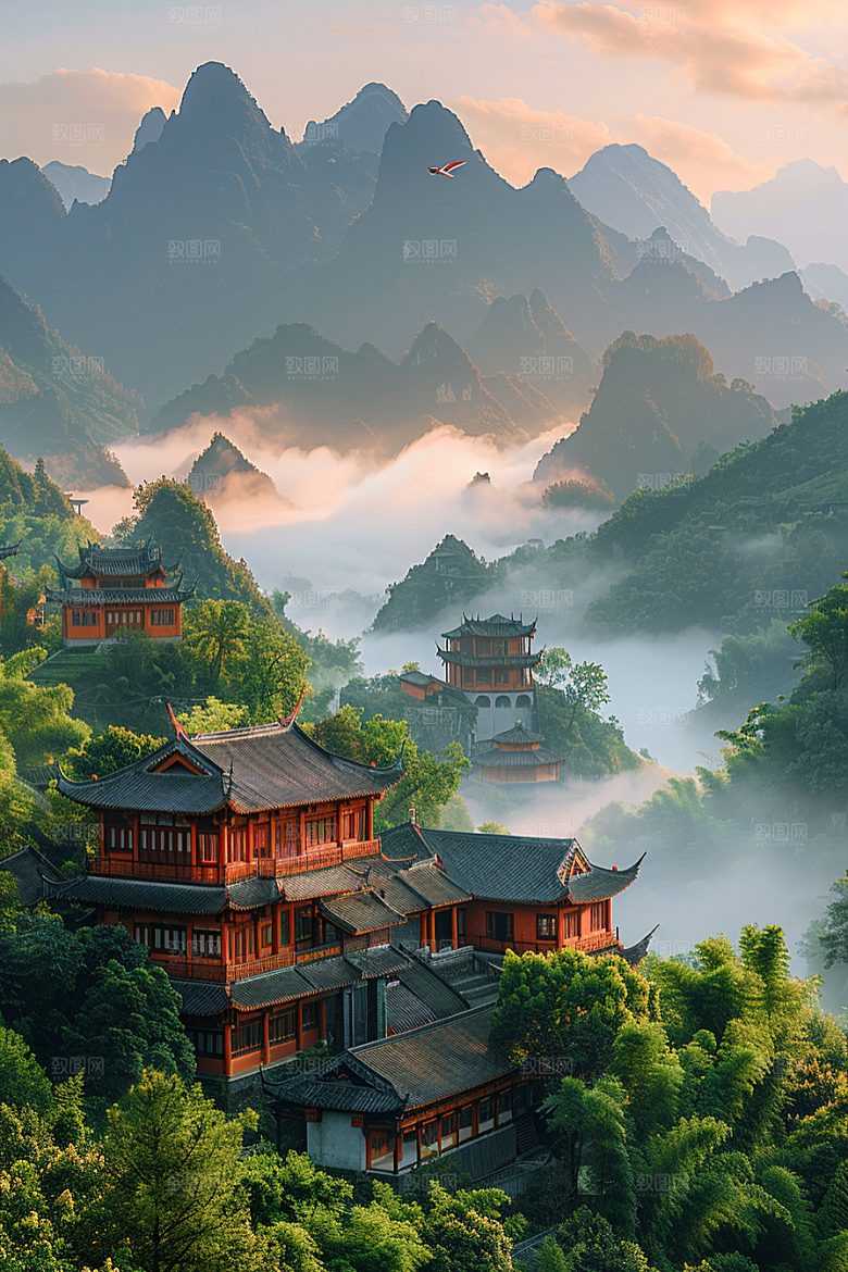 桂林山水漓江广西摄影图